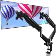 Suptek Dual Monitor Mount Stand-Height Adjustable Gas Spring Monitor Arm Desk Mo