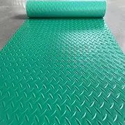 Garage Floor Mat, Heavy Duty Rubber Diamond Garage Mats 2.5mm Thick Anti Slip Garage Floor Runner, Water & Stain Resistant Rubber Industrial Flooring Rolls For Under Car(Green(2.5mm),1x2m)