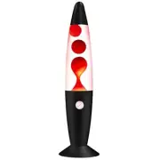 Red Magma Liquid Motion Lamp with Black Base and Cap for Adults Kids Red Black