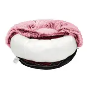 Pawz Plush Donut Calming Dog Bed Cover Only Pink