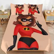v6699 Bed Sheets Bedding The Incredibles Cartoon Bedding Sets Ultra Soft Skin-Friendly Duvet Cover 3 Piece, Cute Comforter Cover Bed Set for Boys Gir