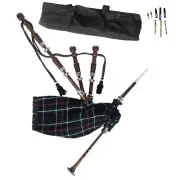 Great Highland Bagpipe – Natural Wood with Mackenzie Tartan, Reeds & Carry Bag
