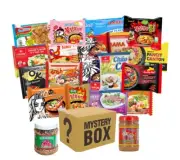 Ramen Sampler Box Variety of 5 Instant Noodles with Fried Shallots and Garlic