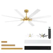 72'' Ceiling Fan with Lights and Remote, Low Profile Modern Ceiling Fan Gold,...