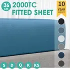 2000TC Ultra Soft Fitted Sheet Super King/King/Queen/Double/K Single/Single Bed