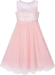 [Sunny Fashion] Girls Dress Rhinestone Chiffon Bridesmaid Dance Ball Maxi Gown Size 6-14 Years