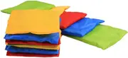 TOYANDONA 12Pcs Beanbags for Durable Nylon Playtime Game Red Green for Outdoor Throwing Games and School Activities