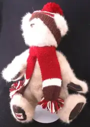 NEW Boyds Bear Collection 904332 Mallow Cocobeary Plush scarf Beige Stuffed 14"