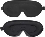 Sleep Eye Mask, Answaily Natural Sleep Mask, Blindfold, Super Smooth Eye Mask for Travel/Sleeping/Shift Work/Meditation Black