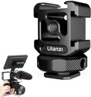 Triple Cold Shoe Mount Extension Bracket 1/4'' Screw for Microphone Video Light