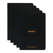 5x Rhodia A4 Cahier Notebook Office Stationery Writing Note Book Dot Grid Black