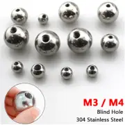 Ø 5mm-60mm Solid A2 304 Stainless Steel Ball Bead with M3 M4 Threaded Blind Hole