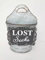 Lost Socks Bin For Laundry Room Hangs Or Sits On Shelf