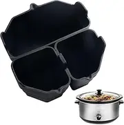 Silicone Slow Cooker Divider,Pot Liner - Food-Grade Silicone Cooking Bags, Heat Proof Kitchen Protective Divider, Reusable Cooking Liners Divider Insert for Pot Oval