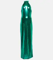 [Taller Marmo] Taller Marmo Altea Disco sequined gown AU 10 green