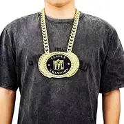 guancrown Fantasy Football Chain Medal, MVP Champ Award Chain, Winner Prize Trophy Award Necklace for Kids Adults Player Team Football Soccer Baseball Basketball Softball Football Chain