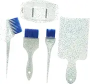 PAMINGONO 5pcs Hair Dye Color Bowl Kit Mixing Bowls Brushes and Plates for Hair Coloring Ideal Hair Salon Supplies and Hair