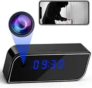 HopeGem Spy WiFi 4K/1080P Mini Camera - Hidden Clock Cam Video Recorder Wireless IP Cameras Indoor Home Office Warehouse Security Monitoring Nanny Cameras