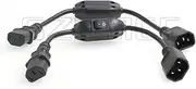 SZRMCC Power Cord Cable IEC 320 C14 to C13 PDU UPS Power Extension Cable with On Off Switch 10A (2pcs)