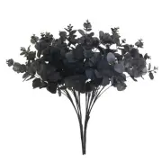GREENTIME 2 Pack Black Eucalyptus Stems with 20 Branches 18.5'' Artificial Fl...