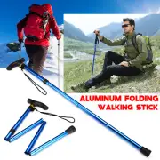 Trekking Walking Hiking Sticks Anti-shock Folding Lightweight Alpenstock Poles