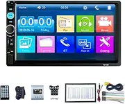 7 Inch Car MP5 Player Android Auto Din Stereo FM Radio Receiver BT Hands- Calling Support TF Card/USB/AUX-in Mirror Phone Link Reverse Picture Steering Wheel Co rol