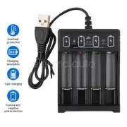 USB Battery Charger with Indicator 4 Slots for NiMH AAA/AA Rechargeable Battery
