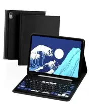 iPad 11th 10th Generation Case with Keyboard - XVX 7 Colors Backlit Black