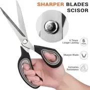 Premium Tailor Scissors Heavy Duty MultiPurpose Titanium Industrial Grade Gray