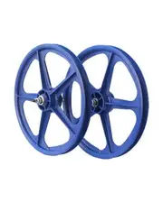 Skyway Tuff II 5-Spoke BMX Wheelset Blue