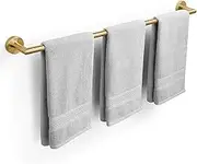 Towel Bar 30 Inch Bathroom Towel Rack Heavy Duty Bath Towel Holder Modern Towel Rod Brushed Brass Towel Hanger Bathroom Accessories Gold Towel Rail Stainless Steel Single Towel Bar Brushed Gold