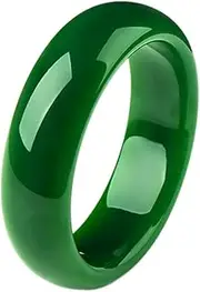 [Generic] Hetian Bracelet Spinach Green Natural a Goods Wide Version Flat Strip Round Jasper Bracelet