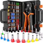 Ferrule Crimping Tool, Ratchet Pliers for AWG23-7 with 23 Sizes Wire End Ferrule
