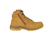 King Gee Ladies Tradie Hybrid Zip/Lace Safety Work Boot K27380 - Wheat