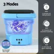 Devanti 4.5L Portable Foldable Washing Machine | Mini Laundry Washer | FREE Ship