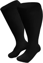 [Generic] The Thighs Compression Socks For Women And Men Knee High Support Wide Calf Stockings Four Pack Stocking