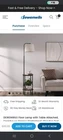 DEWENWILS Floor Lamp with Table Attached,Wooden End Side Table Floor Lamp,