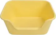 Large Cat Litter Box, Large Open High Sided Cat Litter Box, Anti Splashing High Sides Pan, 21.65 X 15.35 X 10.63inch, Easy to Clean, Indoor Tray for (Yellow)