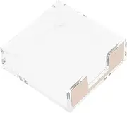 Levemolo Transparent Memo Pad Holder Note Papers Box Stylish Desk Organizer for Office Home Reusable Design Compact for