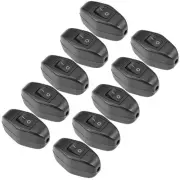 10pcs Inline Cord Switch AC 250V 6A SPST On-Off Feed-Through Rocker Switch