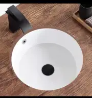 Undermount Bathroom Sink 16 Inch Small round Undermount Sink White Ceramic under
