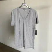 NWT Man X One Teaspoon Heather Gray V-neck T-Shirt Short Sleeve #2 Sz Medium