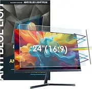 Nsyee 24 Inch Removable Computer Anti Blue Light Screen Protector, WxH: 531mm x 298mm, 16:9, Anti Glare and Blue Light, Anti-UV, Eye Protection Screen Filter