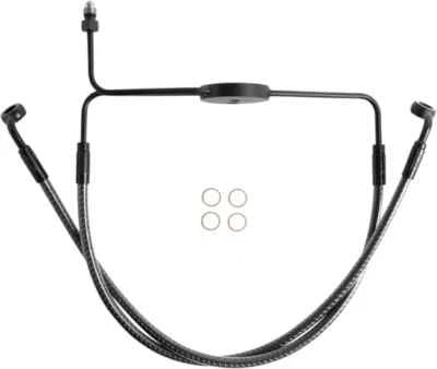 Designer Braided Front Brake Line Kit Lower Non ABS Harley Dyna Fat Bob 08-17