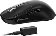 ATTACK SHARK R6 Wireless Gaming Mouse 8KHz, Ultra Light 42g, Nordic 52840 MCU, PixArt PAW3950MAX Gaming Sensor, BT/2.4G/Wired, 6 DPI Adjustable Up to 42000, 250mAh Battery, PC/Mac (Black)