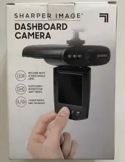 BNIB Sharper Image Dash Cam Camera for Dashboard 360 Degrees View - Black