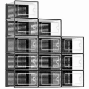 Kuject X-Large Shoe Storage Boxes Organizers Clear Plastic Stackable 12 Pack ...
