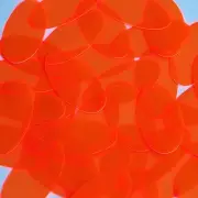 Oval Vinyl Shape 1.5" Orange Go Go Fluorescent Edge Glow