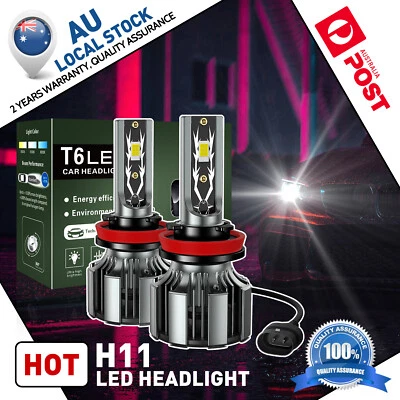 H11 H9 H8 4000W 320000LM LED Headlight Conversion Globes Bulbs Beam Kit With Fan (for: Porsche)
