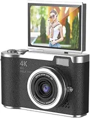 New 4K CCD 8X Digital Zoom Digital Camera for Student 48MP Compact Digital Selfile 180°Flip Photography Screen Camera Camera